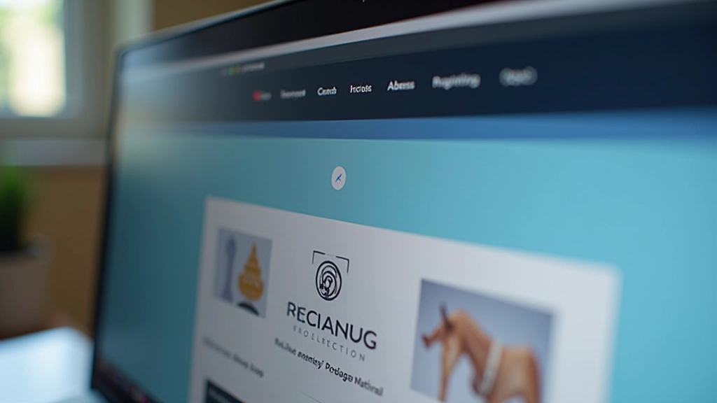 Pormenor de header de website mostrando logótipo com espaçamento apropriado, menu de navegação, fundo limpo e contraste adequado