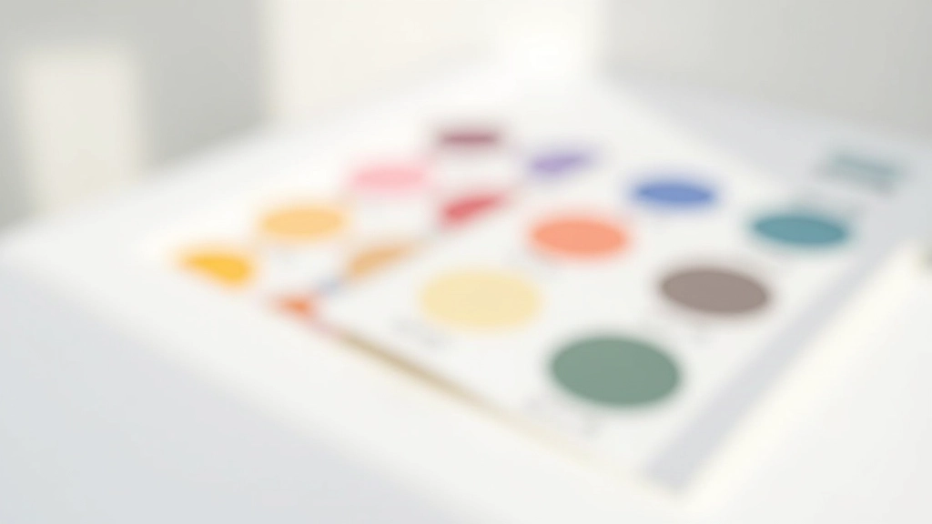 Paleta de cores profissional com múltiplos tons de azul, verde e cinzento, com códigos hexadecimais